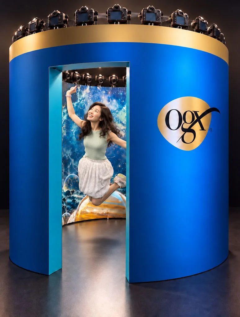 A view of the branded OGX circular multi-camera installation